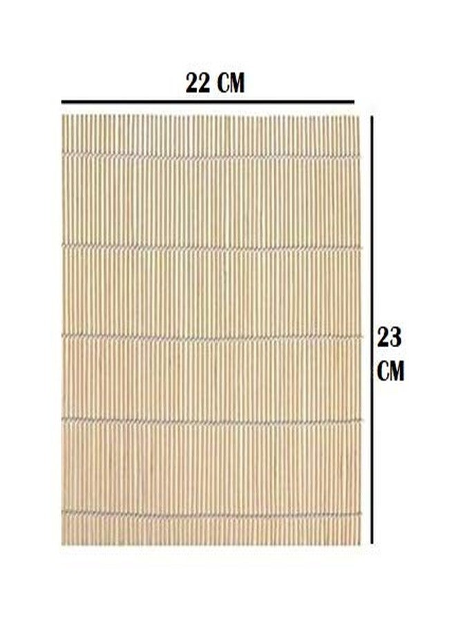 Definite Re-Usable and Eco-Friendly Natural Bamboo Sushi Mat Rice Rolling Cozinha with 2 Pair of Chopsticks (Brown) - Image 4